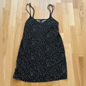 Forever 21 Black and White Polka Dot Mini Dress - Size Medium *Great Condition*